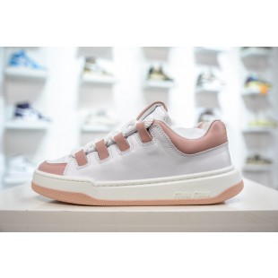 미우미우 스니커즈 MiuMiu Bleached Leather sneakers