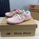 (W) 뉴발란스 x 미우 미우 530 스웨이드 메쉬 스니커즈 (W) New Balance x Miu Miu 530 Suede Mesh Sneakers pink