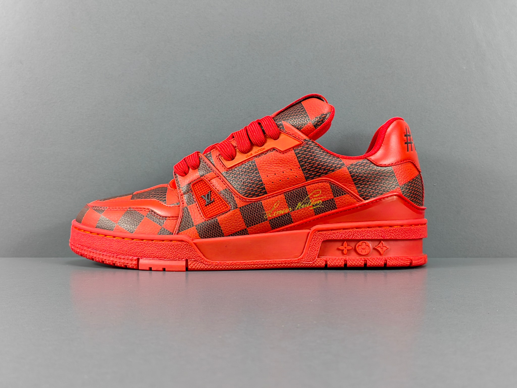 루이비통 LV 트레이너 스니커즈 레드 Louis Vuitton LV Trainer Sneakers Red