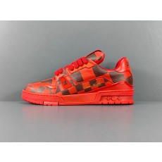 루이비통 LV 트레이너 스니커즈 레드 Louis Vuitton LV Trainer Sneakers Red