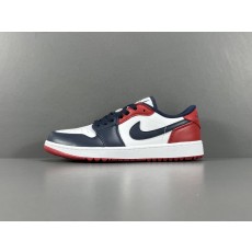 조던 1 로우 골프 옵시디언 바시티 레드 Jordan 1 Low Golf Obsidian Varsity Red DD9315-113